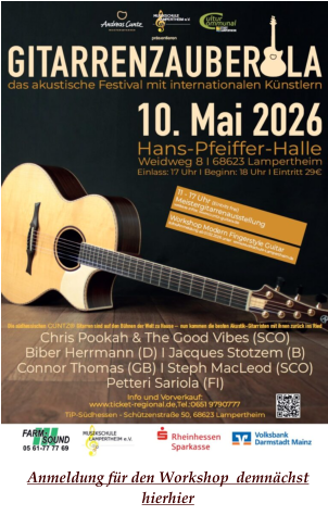 Anmeldung für den Workshop  demnächst hierhier