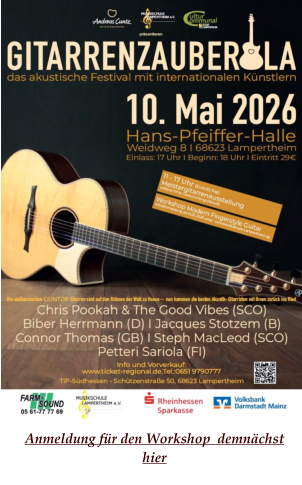 Anmeldung für den Workshop  demnächst hier